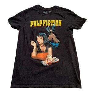 Pulp Fiction Vintage Mia Movie Black T-Shirt Size Small